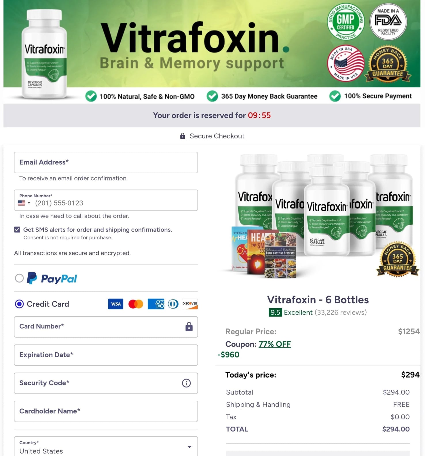 Vitrafoxin Checkout